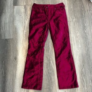Free people velvet kick flare cropped pants